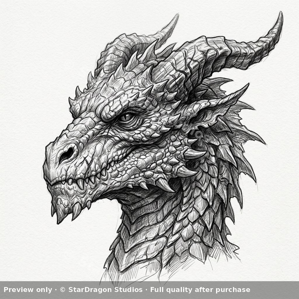 Dragon Portrait Sketch