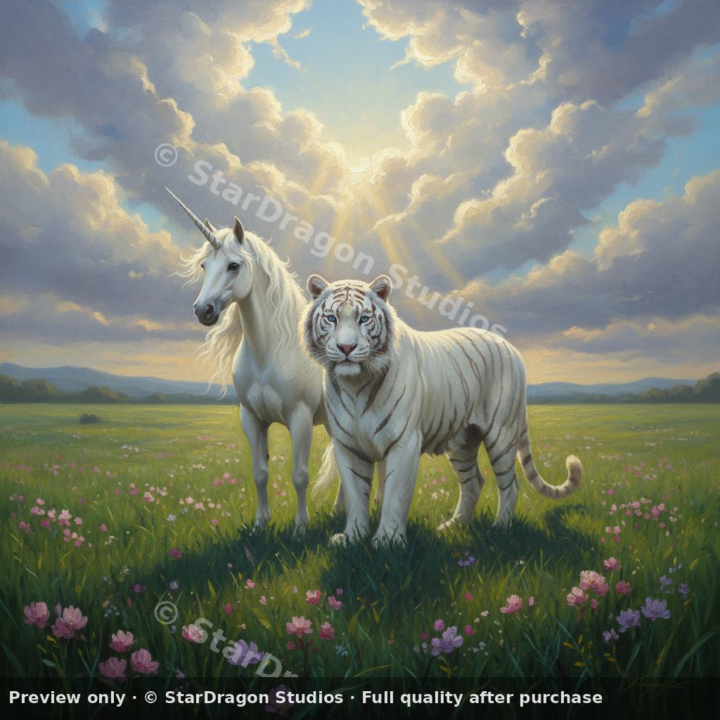 White Tiger & White Unicorn